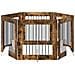 Cancello per cani con supporti 6 pcs Rovere Fumo 80 x 80 cm - Foto miniatura 1
