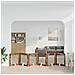 Cancello per cani con supporti 6 pcs Rovere Fumo 80 x 80 cm - Foto miniatura 3