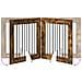Cancello per cani con supporti 6 pcs Rovere Fumo 80 x 80 cm - Foto miniatura 8
