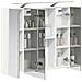Mobiletto per specchio da bagno Bianco 80 x 14.5 x 70 cm - Foto miniatura 3