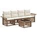 Set Divano da Giardino 5 pcs Beige polyrattan - Foto miniatura 1