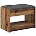 Panca per ingresso con cuscino Legno vecchio 63 x 38 x 45 cm - Foto miniatura 1