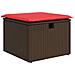 Set Divano da Giardino con cuscino 5 pcs Marrone polyrattan - Foto miniatura 6