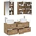 Set di mobili per il bagno 5 pcs Rovere Artigianale - Foto miniatura 3
