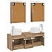 Set di mobili per il bagno 5 pcs Rovere Artigianale - Foto miniatura 8