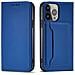 Portafoglio Magnetico Per Carte Iphone 13 Pro Max Custodia Porta Carte Blu - Foto miniatura 1