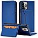 Portafoglio Magnetico Per Carte Iphone 13 Pro Max Custodia Porta Carte Blu - Foto miniatura 2