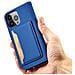 Portafoglio Magnetico Per Carte Iphone 13 Pro Max Custodia Porta Carte Blu - Foto miniatura 6