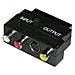 Adattatore Scart 21 Poli Maschio / 3 X Cinch Rca Femmina + 4 Poli Svhs Femmina Con Selettore - Foto miniatura 1