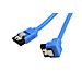 Cavo SATA III angolo 90 Gradi 30cm - Blu - Foto miniatura 4