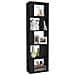 Libreria /Divisorio Nero 45x24x159 cm in Legno Multistrato - Foto miniatura 3