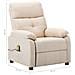 Poltrona Massaggiante Crema in Tessuto - Foto miniatura 7