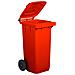 Bidone Carrellato Per Raccolta Differenziata 120 Litri - Rosso - Foto miniatura 1