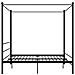 Letto A Baldacchino Nero In Metallo 200x200 Cm - Foto miniatura 3