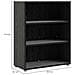 Libreria Sybille, Scaffale Da Ufficio, Mobile Portalibri, Biblioteca, 89x40 H113 Cm, Nero - Foto miniatura 15