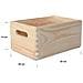 Grande Scatola In Legno | 30 X 20 X 14 Cm (+ / - 1 Cm) | Scatole Con Maniglie Cassetta Conteniore Portaoggetti Portagiochi | Ideale Per Decoupage Documenti E Attrezzi - Foto miniatura 3