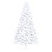 Albero di Natale Artificiale Metà con Supporto Bianco 210cm PVC - Foto miniatura 3