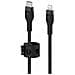 CAVO INTRECCIATO SILICONE DA USB-C A LIGHTNING 1M - NERO - Foto miniatura 2