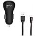 Caricabatterie 12-24v 2xusb 2,4a Cavo Lightning Nero Piatto 1m Mfi - Foto miniatura 1