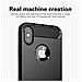 Custodia Compatibile Con Apple Iphone Xs Max In Brushed Nero - Coperchio Protettivo In Silicone Tpu Flessibile In Look Acciaio Inossidabile-fibra Di Carbonio - Foto miniatura 3