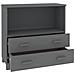 Credenza Grigio Scuro 85x35x80 Cm In Legno Massello Di Pino - Foto miniatura 6