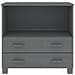 Credenza Grigio Scuro 85x35x80 Cm In Legno Massello Di Pino - Foto miniatura 8