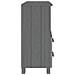 Credenza Grigio Scuro 85x35x80 Cm In Legno Massello Di Pino - Foto miniatura 9