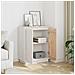 Credenza Bianca 60x34x75 Cm In Legno Massello Di Pino - Foto miniatura 9