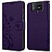 Cadorabo Custodia Compatibile Con Asus Zenfone 8 Flip In Lilla Scuro Fiore - Coperchio Protettivo In Design Floreale Con Chiusura Magnetica, Funzione Stand E Slot Per Carte - Foto miniatura 8