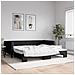 Divano Letto Con Letto Estraibile Nero 100x200 Cm In Tessuto - Foto miniatura 1