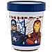 Bicchiere Blu Per Bambini In Plastica Avengers Iron Man Hulk Captain America Captain 260 Ml Con Base Antiscivolo - Foto miniatura 3