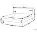 Letto Velluto Arette 180 X 200 Cm Beige Chiaro - Foto miniatura 4