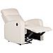Poltrona Reclinabile Elettricamente Velluto Bianco Crema Verdal - Foto miniatura 3