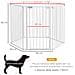 Cancellino Per Cani Taglia Media Pieghevole E Modulabile In Metallo E Plastica, 123x102x90 Cm, Bianco - Foto miniatura 6