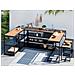 Set Cucina Da Esterno Con Tavolo Bar E Lavello Legno Nero E Chiaro Avetrana - Foto miniatura 1