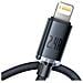 Cavo Da Lightning A Usb 20w Crystal Shine Carica E Sincronizza 1,2m, Nero - Foto miniatura 2