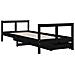 Giroletto Bambini con Cassetti Nero 80x200cm Massello di Pino - Foto miniatura 7