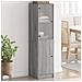 Credenza Con Anta In Vetro Grigio Sonoma 35x37x142 Cm - Foto miniatura 1