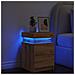Comodino Con Led Rovere Artigianale 35x39x55 Cm In Truciolato - Foto miniatura 1