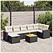 Set Divani Da Giardino Con Cuscini 8 Pz Nero In Polyrattan - Foto miniatura 1