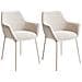 Set Di 2 Sedie Da Pranzo Bowdon Ciniglia Beige Chiaro - Foto miniatura 2