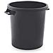SB206 bidone per la spazzatura 100 L Rotondo Plastica Nero - Foto miniatura 1