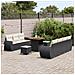 Set da Giardino  10 Pezzi con Cuscini Nero Polyrattan Acacia, Set da Pranzo da Giardino  3 Pezzi con Cuscini Nero Polyrattan Acacia - Foto miniatura 3
