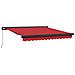Tenda Manuale Retrattile Rossa 350x250 cm, Sostituzione Tessuto per Tenda  3.5x2.5 m Rossa - Foto miniatura 1