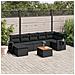 Set Divani da Giardino con Cuscini 8 pz Nero in Polyrattan - Foto miniatura 2