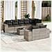 Set Divano da Giardino 9pz con Cuscini Grigio Chiaro Polyrattan - Foto miniatura 2