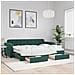 Divano Letto Estraibile Cassetti Verde Scuro 80x200cm Velluto - Foto miniatura 2