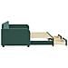 Divano Letto Estraibile Cassetti Verde Scuro 80x200cm Velluto - Foto miniatura 4