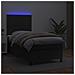 Giroletto a Molle con Materasso e LED Nero 80x200 cm Similpelle - Foto miniatura 4