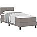 Letto con Box Spring e Materasso Grigio 80x200 cm Tessuto - Foto miniatura 1